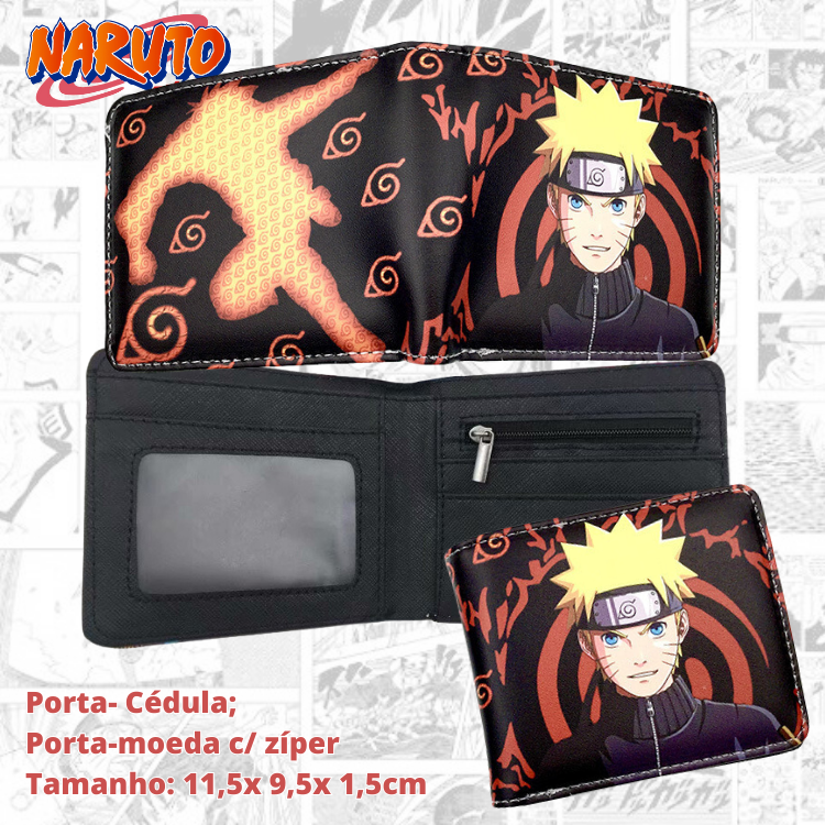 Carteira Anime Naruto Sasuke Desenho