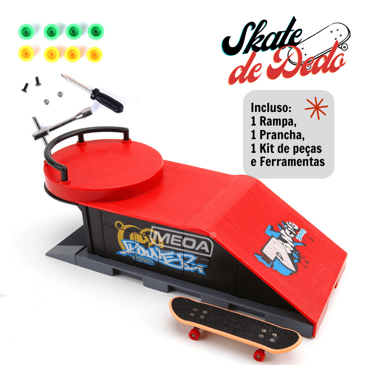 Kit 6 Skate De Dedo Mini Fingerboard C/ Acessórios Tech Deck